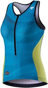 MY KILOMETRE Womens Triathlon Top Tri Singlet Racerback Performance Triathlon Top with Back Pockets