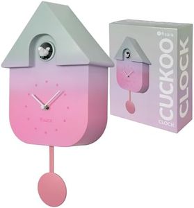 Fisura - Graduated Cuckoo Clock with Dial. Wall Clock. Original Wall Clock for Gift. 3 AA Batteries Not Included. Dimensions: 21.5x8x41.5. ABS Plastic.
