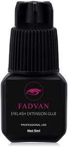 Fadvan Eyelash Extension Glue, Professional Lash Glue for Eyelash Extensions, Hold 8 Weeks, 1s Fast Drying, 5ml Waterproof Lash Glue Extension for Salon (Black)
