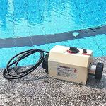 Topchances 220V Electric Swimming Pool Heater 3KW/5KW/11KW/15KW SPA Bathe Bath Hot Tub Thermostat (3KW, 220V)