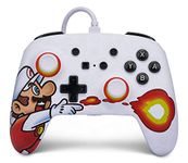 PowerA Enhanced Wired Gaming Controller for Nintendo Switch or Nintendo OLED, Super Mario Bros, Fireball Mario, White/Red (Officially Licensed)