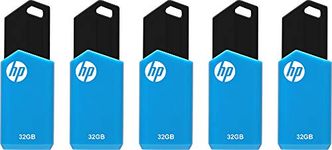 HP 32GB v150w USB 2.0 Flash Drive 5-Pack, Blue