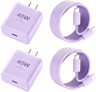 Phone 17 16 Pro Max Charger Fast Charging, 45W USB C Phone 17 16 Super Fast Charger Block with 10ft Long Type C Charging Cable Cord for i.Phone 17 Pro Max/17 Pro/17 Air/17/16/16Pro/16 Pro Max-Lavender