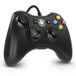 Diswoe Controller for Xbox 360, PC Controller USB Wired Joystick Gamepad, Improved Ergonomic Design Controller for Xbox 360 Slim PC with Windows Vista/7/8/8.1/10