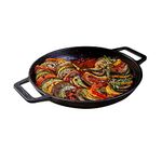 Victoria 10-Inch Cast-Iron Round Skillet with Double Loop Handles, Made in Colombia