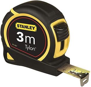 STANLEY Flexómetro Tylon de 3 m, Cinta Métrica, Cinta de Acero Resistente, Revestimiento Duradero Tylon (aumenta en 50% durabilidad), Diseño Compacto Ergonómico, 1-30-687