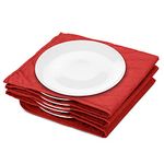 Navaris Electric Plate Warmer - 10 Plate Blanket Heater Pockets for Warming Dinner Plates to 74 Degrees in 10 Minutes - Red Compact Folding Design