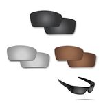 Fiskr Anti-Saltwater Polarized Replacement Lenses for Oakley Gascan Sunglasses 3 Pair Pack