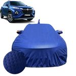 ACTURATE Car Cover for Maruti Suzuki Fronx/Toyota Taisor| 100% Waterproof Cover with Antenna & Reflective Mirror Pockets | Dustproof, Scratchproof, Heatproof Fronx Car Cover | (Durable Fabric) | Blue