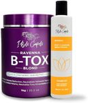 I Belli Capelli Ravenna Blond B-tox Hair Treatment Kit- Hair B-tox 1kg/35.02 oz+ Anti-Residue Shampoo 300ml/10.1 fl.oz- Set of B-tox Capilar Para el Cabello & Clarifying Shampoo for Longer Effect