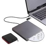 External CD DVD Drive USB 3.0 Type-C Portable CD/DVD +/-RW ROM Drive Burner Writer Reader, Slim Optical DVD Player for Laptop PC Mac Macbook Air Pro Windows 11/10/8/7 XP Linux OS Apple iMac