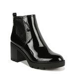 Naturalizer Women's Madalynn Gore Lug Sole Ankle Boot, Black Patent, 11