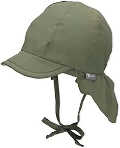 Sterntaler Schirmmütze m. Nackenschutz 1511410 Cappello Invernale, Dunkelgrün, 47 Unisex Baby