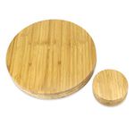 Circular Bamboo Placemats and Coasters - Set of 4 | Dining Table Mats | Eco-Friendly Placemat Set | Serveware | Dining Table Set | M&W