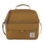 Carhartt Insulated 12 Can Two Compartment Lunch Cooler, Durable Fully-Insulated Lunch Box, Dual Compartment (Carhartt Brown)