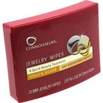 Connoisseurs Jewellery Cleaning Wipes | 25 Polishing Wipes for Gold & Silver Jewellery | Anti-Tarnish Protective Shield | Dry, Disposable & Non-Toxic