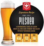 BrewDemon 2 Gal. One Evil Pilsner Beer Recipe Kit - Makes a Wicked-Good 4.6% ABV Batch of Craft Brewed Signature Beer