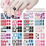 DANNEASY 20 Sheets Toe Nail Sticker
