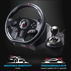 Subsonic Superdrive GS850-X Racing Wheel – PC, Xbox, PlayStation Compatible