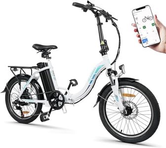 K7 klappbare e-Bikes 20 Zoll, mit 36V 13Ah Akku, leichtes Elektrofahrrad für Senioren und Mädchen, mit App, Shimano 7 Gang-Schaltung (hat eine Glocke, mit LCD-Farbe Display)