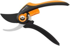 Fiskars SmartFit Pruner Bypass P68, Cutting Diameter Adjustable Up to 5/8" Cut, Steel Blades with Non-stick Coating/Fiberglass Reinforced Plastic Handles, Length:8 inches, Black/Orange, 391171-4001