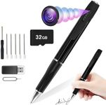 cyi Mini Camera 1080P HD Pen Camera 32GB Small Ballpoint Pen Camera Video Camera Surveillance with Loop Recording for Office Home