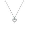 Ted Baker Amore Crystal Halo Heart Pendant Necklace For Women (Silver/Crystal)