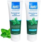 Epic Dental 31% Xylitol Toothpaste, Spearmint, 4.9 Ounce (Pack of 2)
