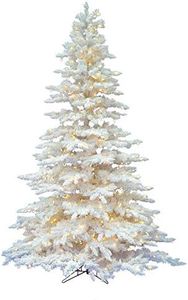 Vickerman 9' Flocked White Spruce Artificial Christmas Tree