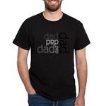 CafePress - Dad Multi Text Father's Day Dark T-Shirt - 100% Cotton T-Shirt Black