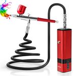 Airbrush Kit with Compressor, 32PSI Handheld Mini Air Brush Gun Set, Portable High Pressure Air Brushes for Painting, Tattoo, Nail Art, Mode, Makeup, Cake, Barber