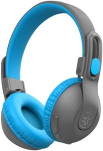 JLab JBuddies Studio 2 Kids Headphones Wireless - Bluetooth Headphones Kids for Boys & Girls, Volume Limited Childrens Earphones with Mic, 65+ Hr Playtime, Noise Isolation, Sharing & Wired Mode, Blue