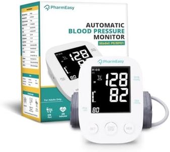 PharmEasy Digital BP Monitor - Blood Pressure Check Machine for Home & Clinic Use, Health Measuring Instrument With Adaptor, Automatic Manual Apparatus for Accurate BP Monitoring, Compact & Reliable