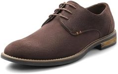 Bruno Marc Men's URBAN-08 Dark Brown Suede Leather Lace Up Oxfords Shoes - 9.5 M US