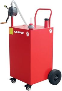 50 Gallon Portable Fuel Caddy with Manual Pump, Heavy Duty Gas Storage Tank on 4 Wheels for Gasoline & Diesel, for Trucks, Boats, ATVs, Lawn Mowers