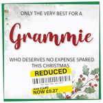 Funny Christmas Card for Grammie with Reduced Sticker, Holly & Ivy Design, Grammie Xmas Card, Merry Christmas Grammie, Humorous Card for Her, Novelty Joke Gift for Grammie Idea, 148mm