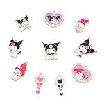 MEDFOLY 10pcs Anime Charms for Jewelry Making,Mixed Cute Cartoon Kawaii Charms for Bracelets Necklaces Bangle Keychain DIY Crafting, Enamel Metal, no