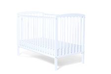 Baby Elegance Starlight Cot Crib with 3-in-1 Convertible Mattress Height for Child's Growth, Durable Teething Rails to Protect Gums | From Birth or Until Baby Can Sit Or Stand Up | White