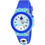 ON TIME OCTUS Kids Analouge Multi-Color Light Cute 3D Cartoon Character Boys and Girls Watch (Multicolour Dial & Colored Strap) (Blue Space)