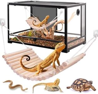 Vodolo Reptile Bridge,Bearded Dragon Hammock,Lizard Tank Climbing Accessories Gecko Reptile Decor for Habitat,Hamster Cage Accessories 12 in