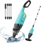 Efurden Handheld Pool Vacuum, Rechargeable Pool Cleaner with Running Time up to 60-Minutes Ideal for Above Ground Pools, Spas and Hot Tub for Sand and Debris, Green