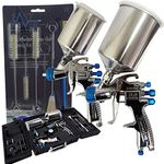 Devilbiss SLG-650 Starting Line Compliant & HVLP Gravity Fed Spray Guns In Case + Cleaning Kit