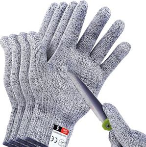 THOMEN Cut Resistant Gloves Level 5 Protection 4 PCS