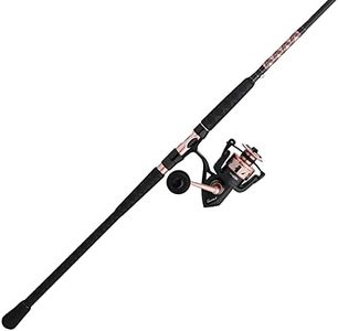 PENN Passion II Spinning Reel and Fishing Rod Combo, Black/Rose Gold