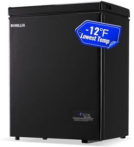 DEMULLER 4.0 Cu.ft Chest Freezer with Electronic Panel, Accurate Temperature Display to 1 ℉, Deep Freezers with 2 Removable Baskets, Compact Size Small Freezer for Any Space Black