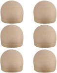 6 pieces Stocking Wig Caps to Hold Wig in Place Nylon Breathable Stretchy Wig Bald Caps for Women Makeup (Beige)