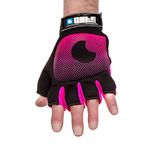 Byte ADULTS HOCKEY KNUCKLE GLOVE HOT PINK/BLACK (MEDIUM)