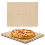 Unicook Pizza Stone, Cordierite Baking Stone for Oven and BBQ, Grilling Pizza Plate, Ideal for Making Bread, Cookies and More, Thermal Shock Resistant, Durable and Safe, Rectangular, 38 x 30 cm
