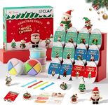 ARTPAR Air Dry Clay Kit for Kids,Christmas Carfts Supplies,12 Boxes Modeling Magic Clay Kit with Sculpting Tools Tutorials,Xmas Snowman Holiday Party Decor Gifts for Boys & Girls Age 3-12 Years