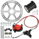 YOXUFA Mini Bike Hydraulic Brake Caliper Kit + 180mm Mini Bike Disc Brake Rotor for Baja Doodle Bug DB30 Blitz Dirt Bug Racer Coleman Motovox Predator 79cc 97cc 2.8hp Engine Parts